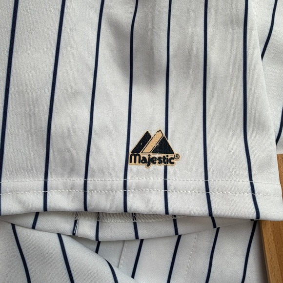 Vintage Majestic New York Yankees MLB Pinstripe Baseball Jersey Mens NY ( USA) - Picture 5 of 11